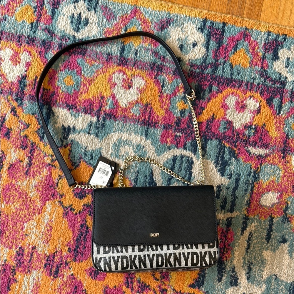 DKNY Black and White Crossbody Bag